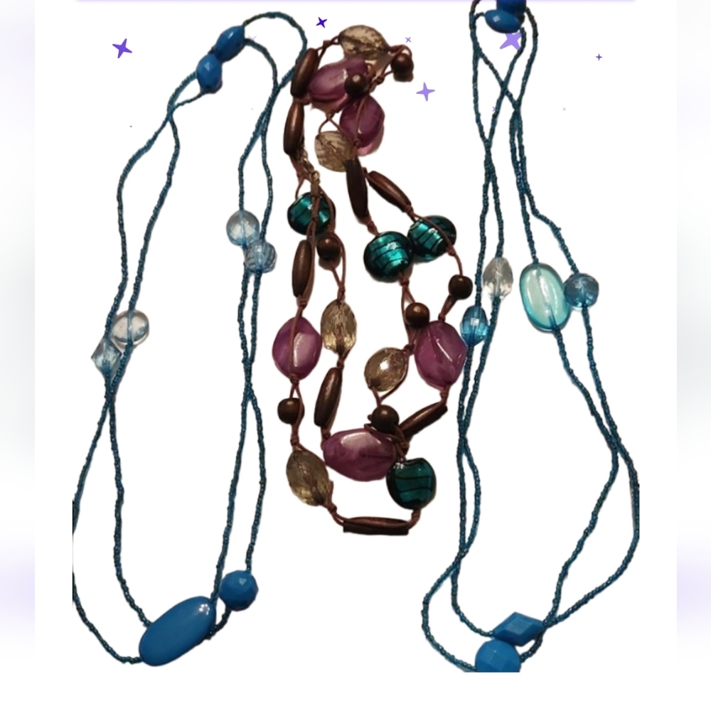 Lot of vintage Bead necklaces x3